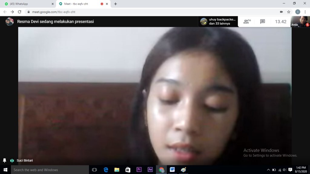 NOW : Pelaporan Divisi Humas dalam agenda Rapat Anggota II Periode 2019/2020