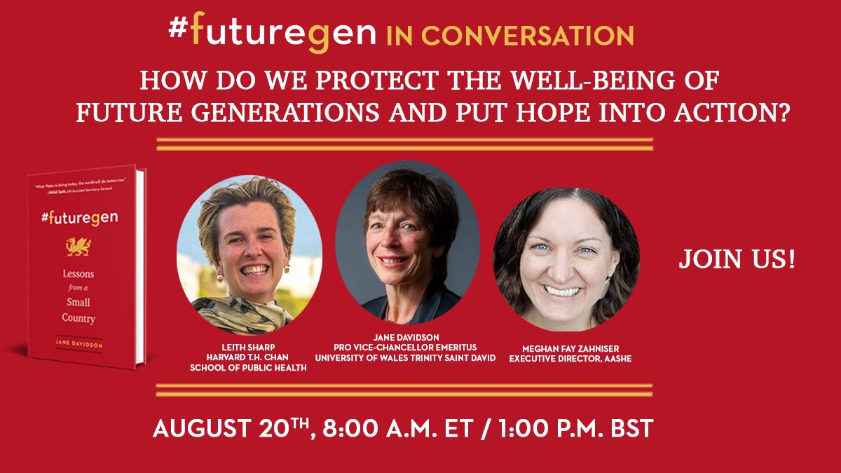 JaneBryngwyn's tweet image. Thrilled that #futuregen the story of the making of the Wellbeing of Future Generations (Wales) Act is coming out in the US on August 20th. Looking forward to the launch  event with @AASHENews @LeithSharp eur01.safelinks.protection.outlook.com/?url=https%3A%…