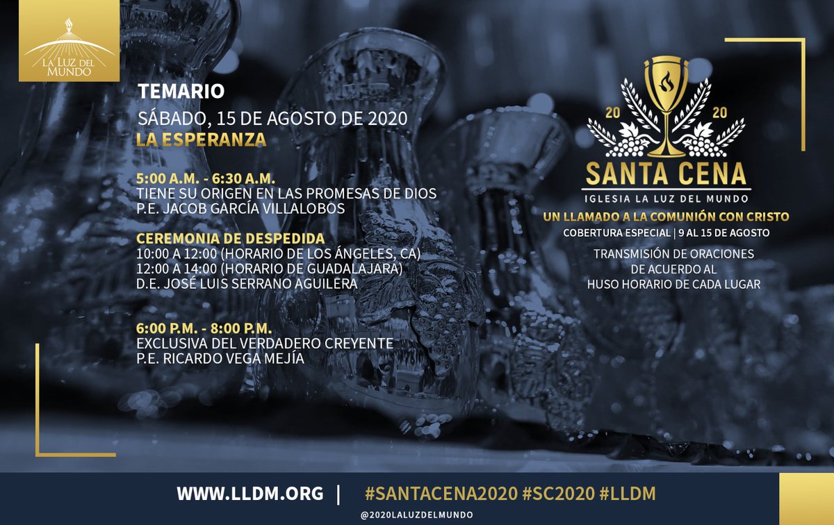 iglesialldm's tweet photo. #SantaCena2020 
Agenda 15 de agosto
#ElAmorNosUne https://t.co/LqunWslZr9