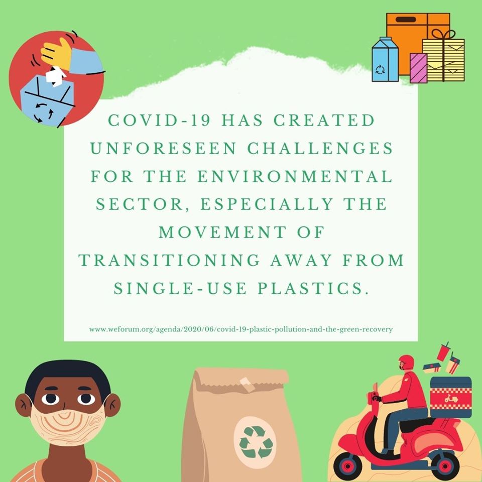 dlsu_eco's tweet photo. The COVID-19 pandemic has caused people to turn to take-outs and deliveries for food, groceries, and other essentials. However, the use and disposal of plastics still remain to be major issues in the environment. https://t.co/BXb7XjZIwF