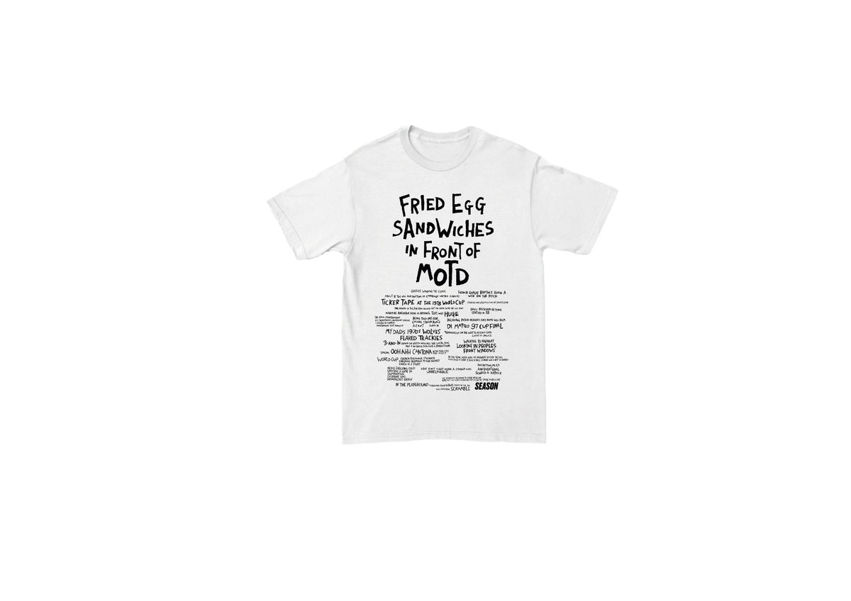 rosiemcginnart's tweet photo. 8 of us were asked to design a T-shirt for @season_zine that celebrates unity in football and here's a stud muffin wearing mine
fans' first football memories, some belters on there x 
£25 available for 21 days only : https://t.co/LUAuuQvt0a 20% of my cut going to @CurriculumBlack https://t.co/QxAsok4eQz