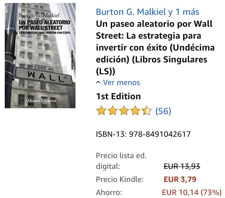 UN PASEO ALEATORIO POR WALL STREET: LA ESTRATEGIA PARA INVERTIR CON EXITO  (12ª ED.), BURTON G. MALKIEL