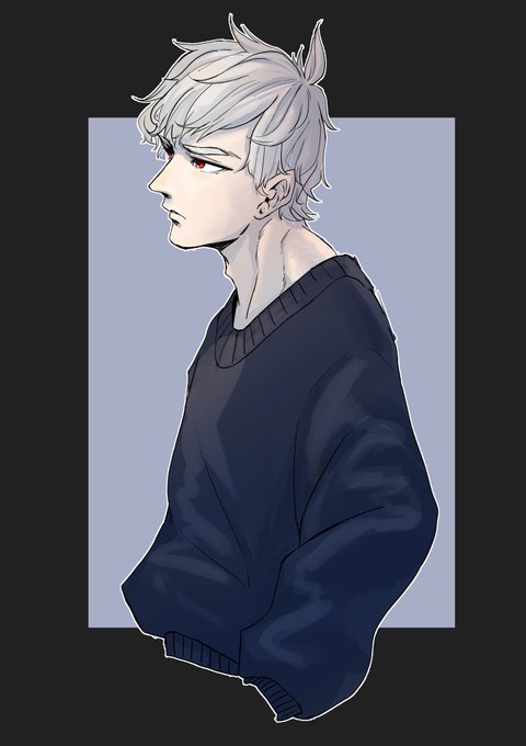 白髪赤目のtwitterイラスト検索結果 古い順
