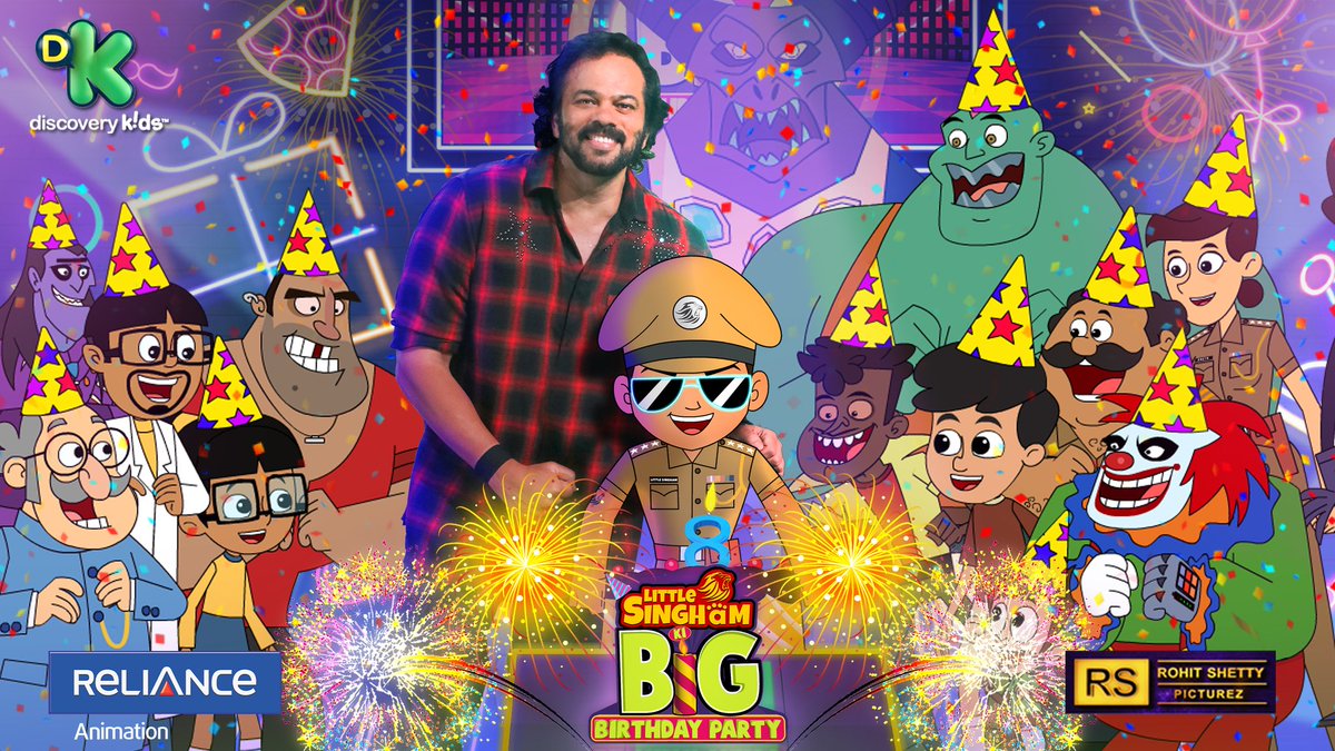 All of us are celebrating the Supercop’s Birthday! Thank you for your unconditional love and fantastic wishes. Lets get the party started! @RelianceAni @RelianceEnt @DiscoveryIN #DiscoveryKidsIndia #LittleSingham #HappyBirthdayLittleSingham