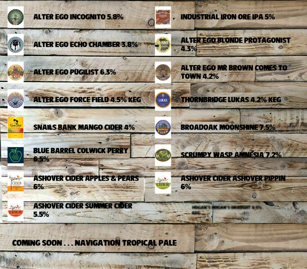 @thetipinn (@thetipinn) on Twitter photo Open at 12. On the bar today!
Beer Board: bit.ly/2r7GkBS
<a href="/alteregobrewco/">Alter Ego Brewing Co</a> #IndustrialAles <a href="/thornbridge/">Thornbridge Brewery</a> <a href="/FetchTheDrinks/">Fetch The Drinks</a> <a href="/BlueBarrelCider/">BlueBarrelCider</a> <a href="/scrumpywasp/">Scrumpy Wasp Cider</a> <a href="/AshoverCiderCo/">Michelle Rafter</a> <a href="/EVCAMRA/">Erewash Valley CAMRA</a>
#RealAleFinder Open at 12. On the bar today!
Beer Board: bit.ly/2r7GkBS
<a href="/alteregobrewco/">Alter Ego Brewing Co</a> #IndustrialAles <a href="/thornbridge/">Thornbridge Brewery</a> <a href="/FetchTheDrinks/">Fetch The Drinks</a> <a href="/BlueBarrelCider/">BlueBarrelCider</a> <a href="/scrumpywasp/">Scrumpy Wasp Cider</a> <a href="/AshoverCiderCo/">Michelle Rafter</a> <a href="/EVCAMRA/">Erewash Valley CAMRA</a>
#RealAleFinder