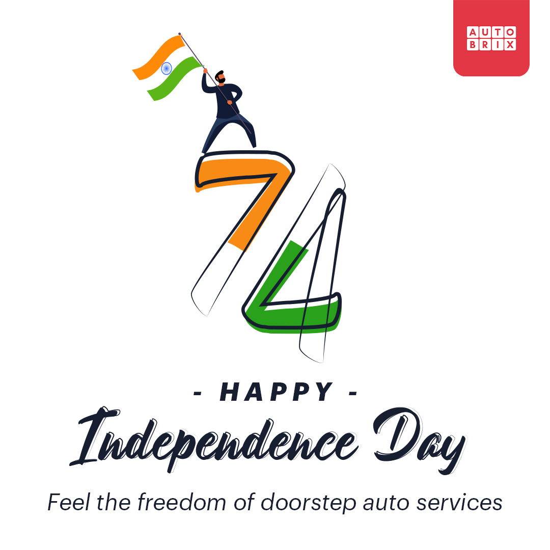 BrixAuto's tweet photo. Celebrate the freedom of doorstep vehicle services with AutoBrix. Happy 74th Independence Day!
.
.

#IndependenceDay #15August #15August2020 #IndependenceDayIndia #AutoBrix #CarServices #BikeService #CarCleaning https://t.co/C59hVsywgy