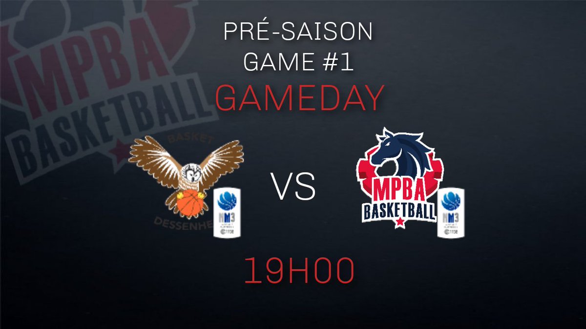 MulhousePfastBA's tweet photo. NM3 [GAMEDAY🏀]
Début des matchs amicaux !
#PRESAISON GAME 1🏀
DESSENHEIM (N3) 🆚 MPBA (N3) 
🗓️ SAMEDI 15 AOÛT 2020
🕗 19H00
🏟 Complexe sportif DESSENHEIM

https://t.co/wX5Rcj0o41 https://t.co/IdW5lHwMaE