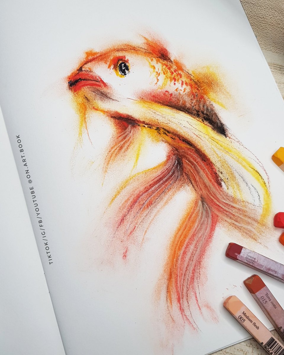 facebook.com/onartbook ❤
.
.
.
.
.
#fishlover #fish #fishes #goldenfish #softpastelart #softpastelpainting #softpastel #pastel #pastelartists #softpastels #softpasteldrawing #drawing #mungyogallery #mungyosoftpastels #draws #dailydraw #dailydrawings #sketch #sketch_daily