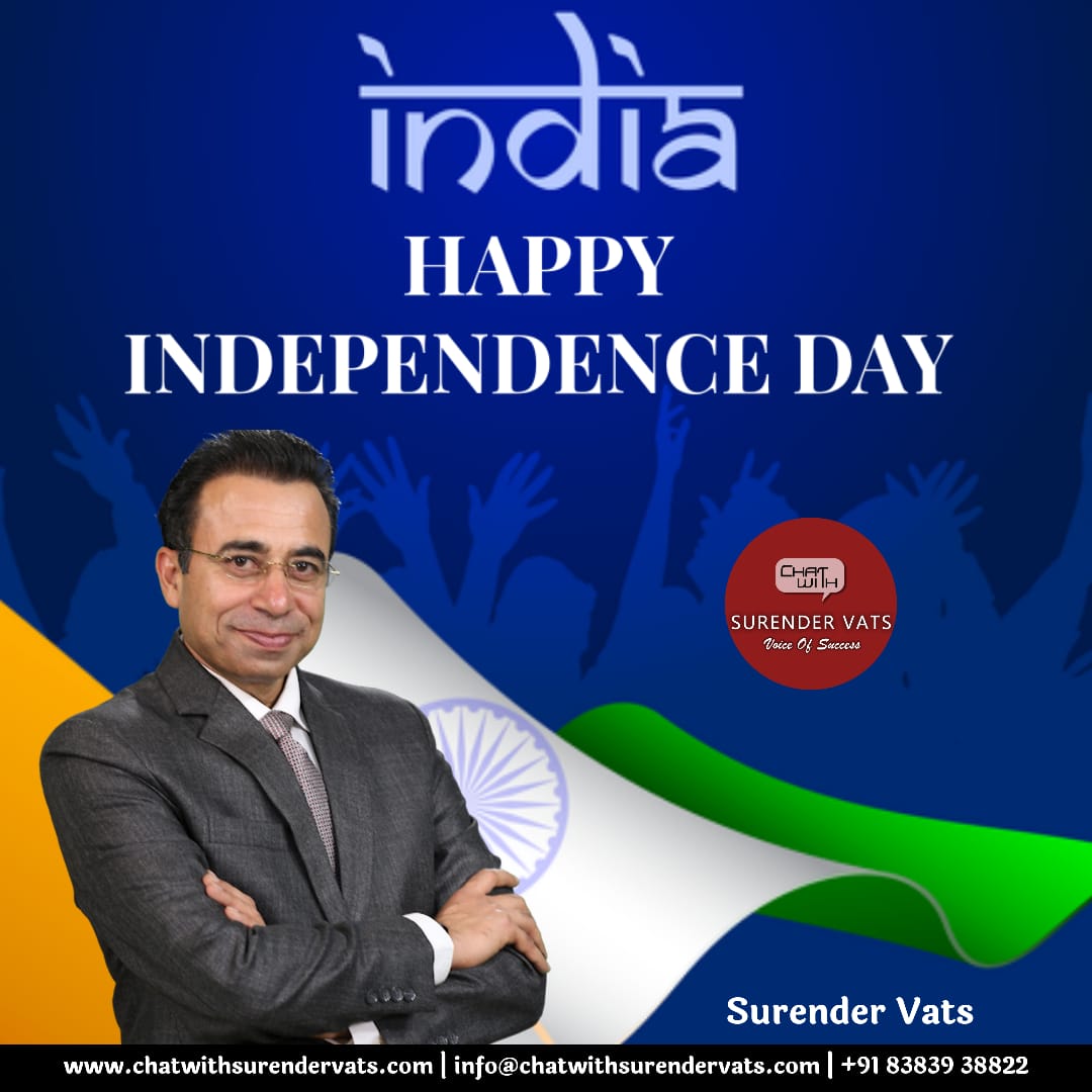 CWSVOfficial's tweet photo. Happy independence day
#ChatWithSurenderVats #cwsv #directselling #networkmarketing https://t.co/mb7X1BML2y