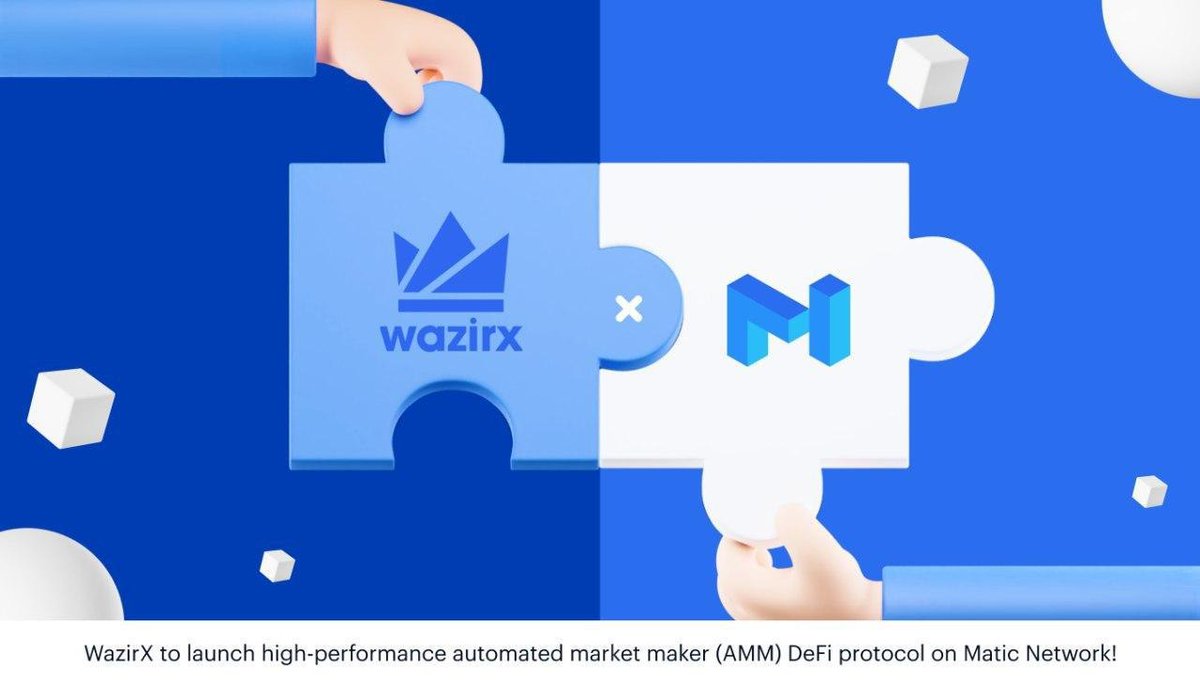 Polygon ※ (@0xpolygon) on Twitter photo 1/ India’s largest exchange <a href="/WazirXIndia/">WazirX: India Ka Bitcoin Exchange</a> to launch an automated market maker (AMM) #DeFi protocol on Matic Network!🤝
The AMM DEX will enable users to swap crypto assets and earn fees by providing liquidity.
🌐Read more: bit.ly/2Y2Uq4F 1/ India’s largest exchange <a href="/WazirXIndia/">WazirX: India Ka Bitcoin Exchange</a> to launch an automated market maker (AMM) #DeFi protocol on Matic Network!🤝
The AMM DEX will enable users to swap crypto assets and earn fees by providing liquidity.
🌐Read more: bit.ly/2Y2Uq4F