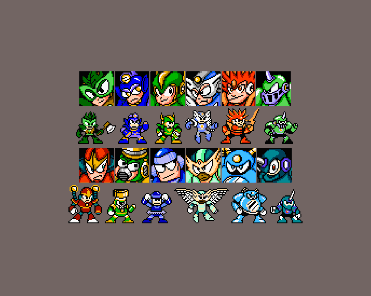 Dimpsuu Commissions Open Some Official Megaman Robot Masters Who Were Scrapped During Development Of The 2nd 3rd Games Featuring Fan Made Colors Done By Fortegigasgospel And Sprites Made By Myself With