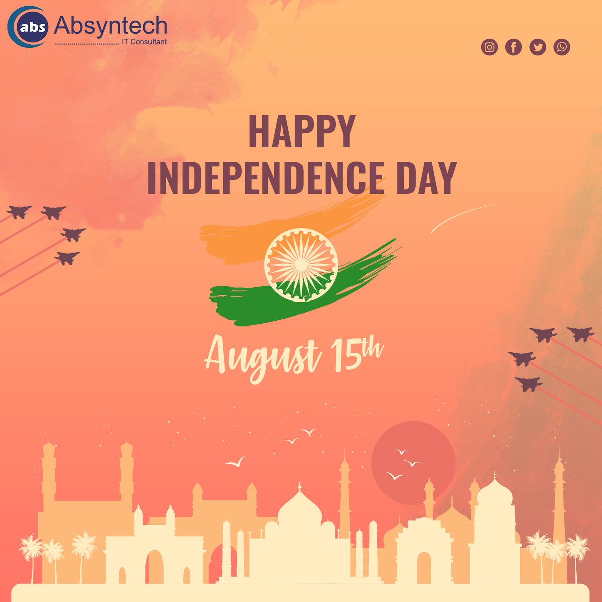 Absyntech's tweet photo. Freedom is not worth having if it does not include the freedom to make mistakes. Happy Independence Day.

#independence #day #15thaugust https://t.co/IQ1uhtXhSW