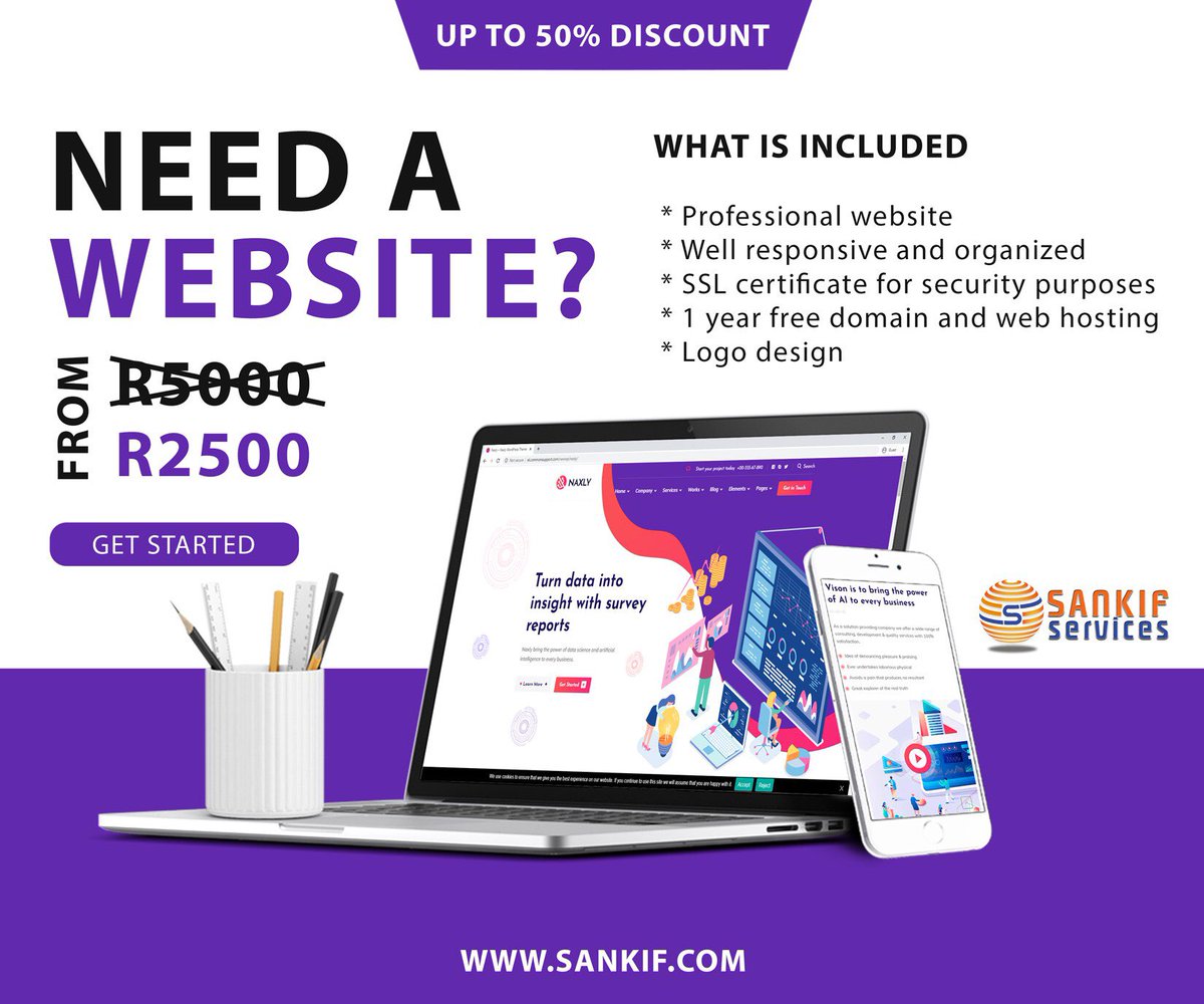 Sankif_Services's tweet photo. Do you need a website for your business 🤔? Comment below or message us to schedule a call and get your business online

Stop hoping and bring your business to the digital world 😊

Visit https://t.co/NMfkeUdcs3 for more info. 

#sankifservices #webagency #webdesign #webcreation https://t.co/ZUvlEWENmP