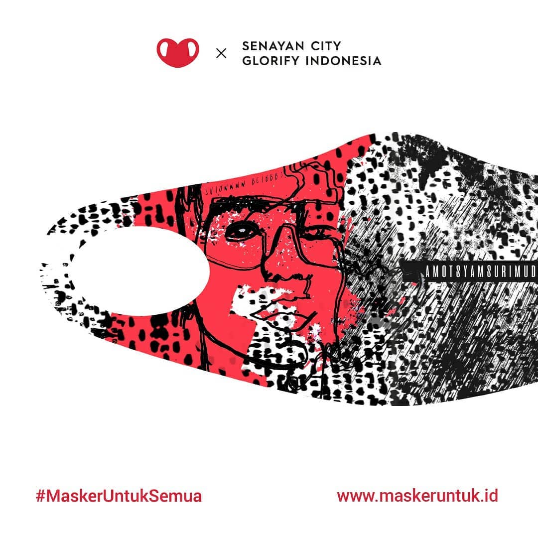 MaskerUntukID's tweet photo. #MaskerUntukIndonesia berkolaborasi dengan @senayancity dan AMOT SYAMSURIMUDA menghasilkan karya masker spesial untuk menyambut hari kemerdekaan Indonesia. https://t.co/vLbvHLtj8P