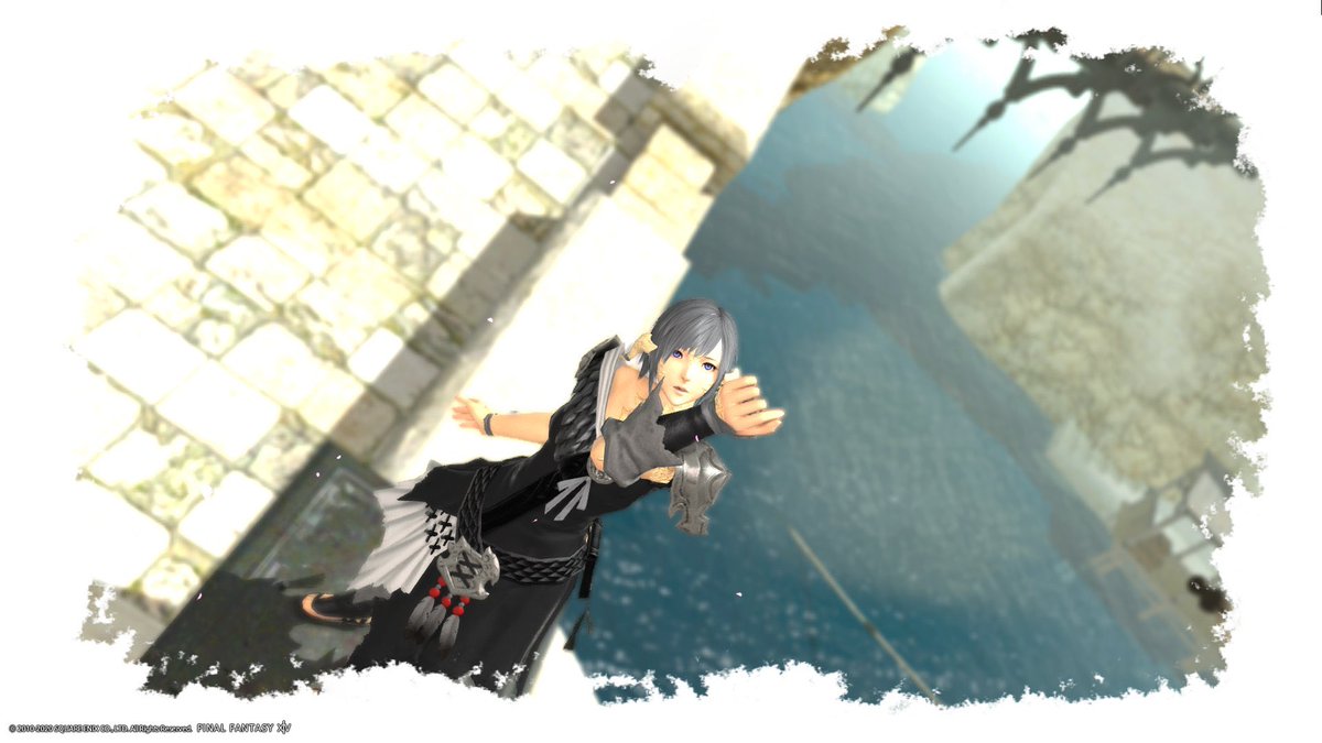 FF14_rabbit's tweet photo. リムサのベンチを住み着く金欠アウラちゃん❗️
#FF14キャラクターカード https://t.co/gBpNI6g425