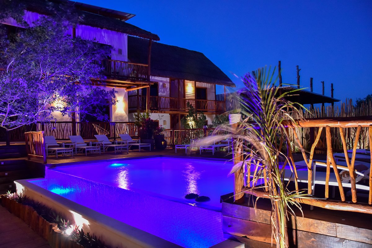elholboxeno's tweet photo. Casa HX está ubicado en el lado oeste de Holbox en Punta Cocos, famoso por la bioluminiscencia. ....https://t.co/sHCkls0swz https://t.co/25ggoK4lEk