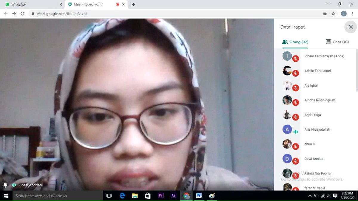 NOW : Pelaporan Divisi Dana dan Usaha dalam agenda Rapat Anggota II Periode 2019/2020