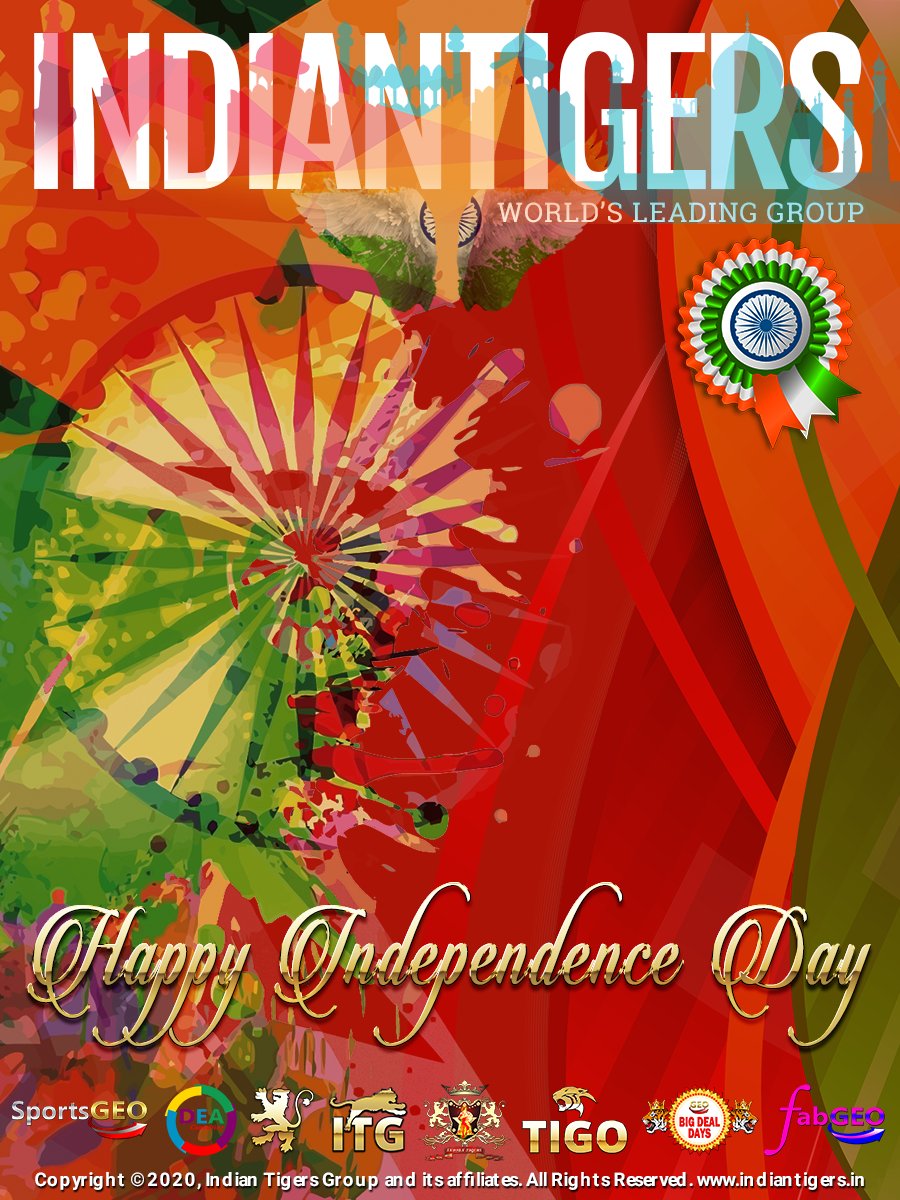 IndianTigers1's tweet photo. Indian Tigers wishes you &amp; family a very Happy Independence Day!
#IndependenceDayIndia #happyindependenceday2020 #IndependenceDay2020 #Indians #HappyIndependanceDay https://t.co/OIwfKUWecO