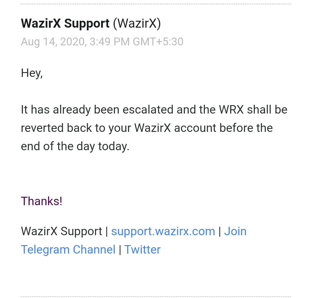 Gujju_Boy_'s tweet image. @NischalShetty @BuddhaSource @WazirXIndia @cz_binance 

I was told to receive my #WRX token back in my account yesterday.

Still you guys didn't credit the tokens so that I can't sell it today on news.

Now if you are done with your dump can you credit my tokens?
