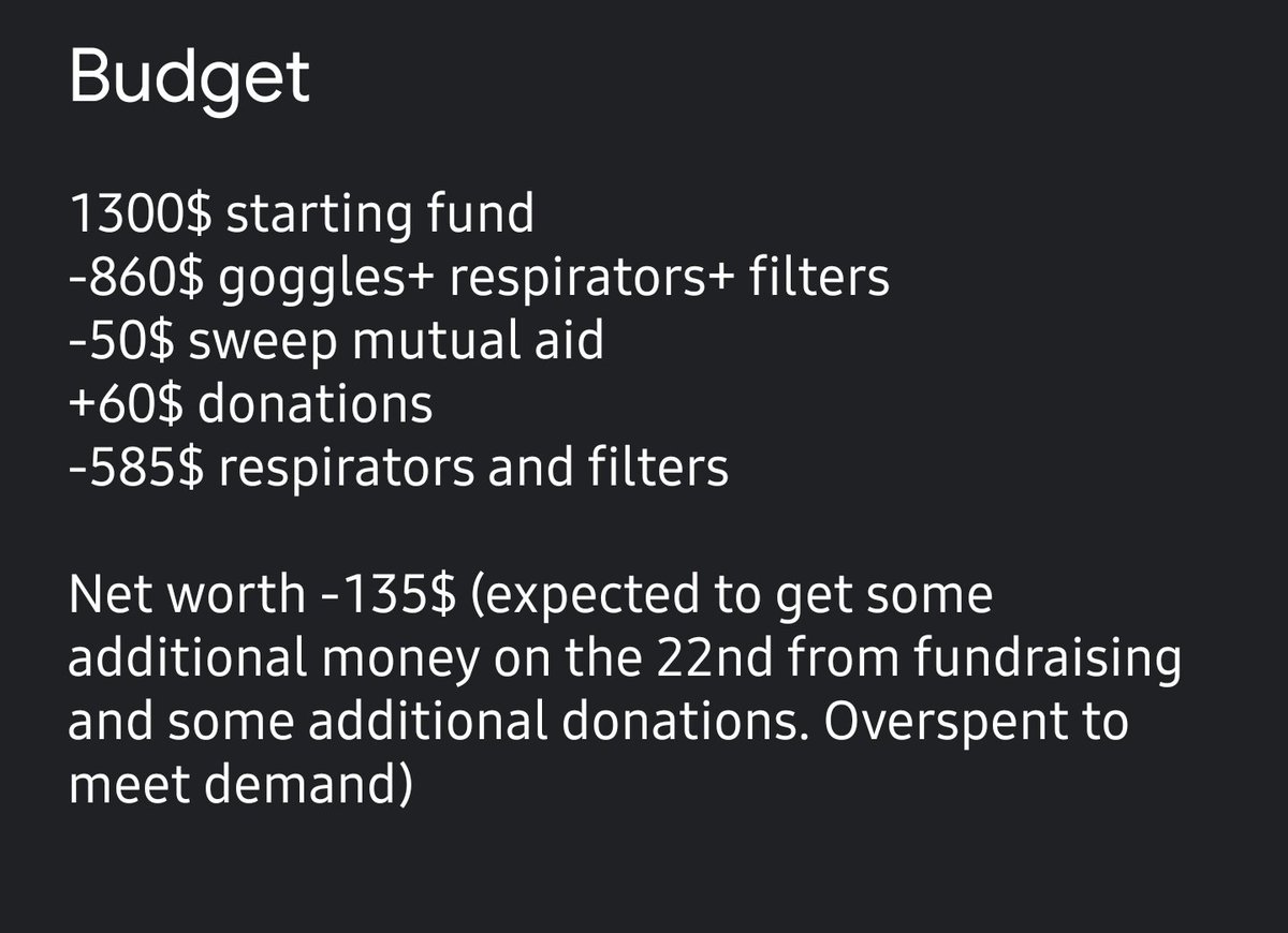 SupplyProtest's tweet photo. Respirators coming in HOT

Budget for transparency reasons https://t.co/1yoVAkzCo8