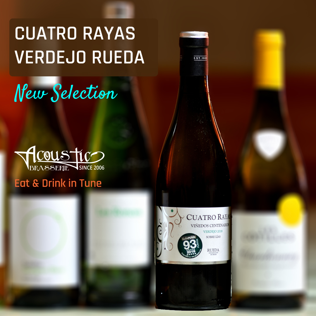 AcousticBr's tweet image. Introducing our new wines

White #3 = CUATRO RAYAS VERDEJO RUEDA

Country: Spain
Region: Castilla y Leon
Sub-Region: Rueda

Book your table now 👉 bit.ly/32XcWvW

#AcousticBr #whitewine #newselection #CuatroRayasVerdejoRueda #fooddrink #breakfast #dinner #lunch #brunch