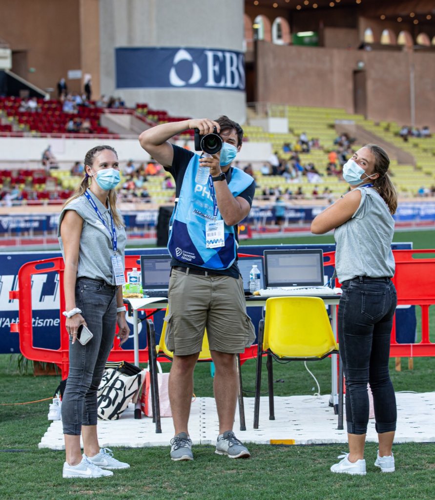 michellesammet's tweet photo. Special experience to be part of some socially distanced, masked-up, world-class live athletics at @MeetingHerculis again after 5+ months of just working off screens.

Herculean (get it?) effort from everyone involved and special shout out to the athletes who brought the 🔥 🔥 https://t.co/qSNOwcsDTB