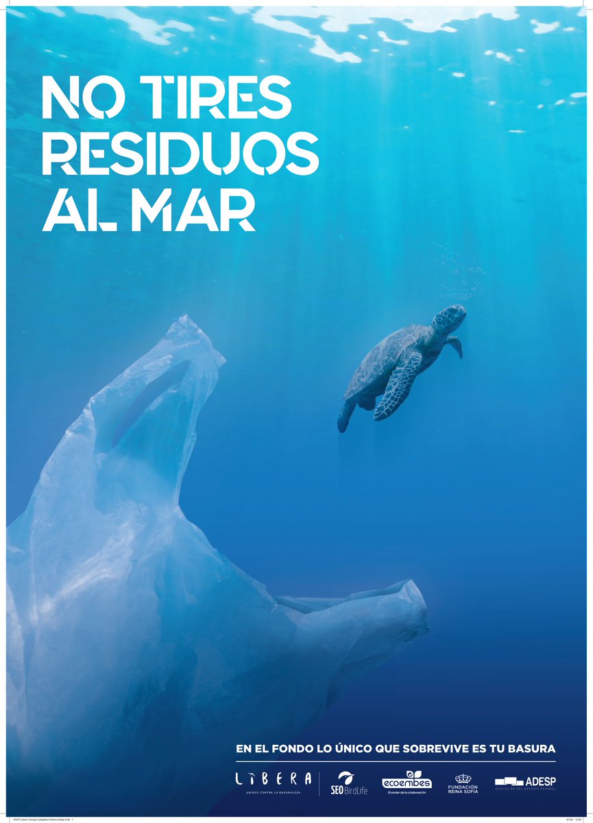 Maria_P98's tweet photo. El #DeporteEspañol cuida de nuestros mares y no los ensucia. #NoTiresResiduosAlMar porque en el fondo lo único que sobrevive es tu basura. Y recicla. #ProyectoLIBERA #Basuraleza #GreenSportFlag @ecoembes @SEO_BirdLife @deporteespana https://t.co/CuDVIAJnVc