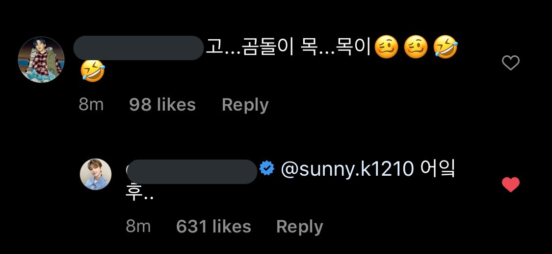 [ INSTAGRAM ] 200815

Fan: Be..Bear’s N...Neck 🥴🥴😂😂

Daniel:  uhh..

#강다니엘 #kangdaniel #姜丹尼尔 #カンダニエル #คังแดเนียล #magenta <a href="/konnect_danielk/">강다니엘 KANGDANIEL</a>