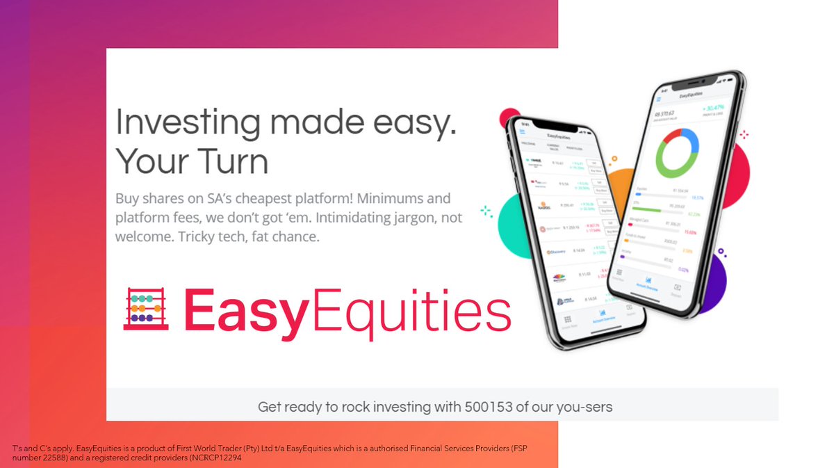 Leon_WayWay's tweet photo. #Easy500 Today we reached 500 000 clients. Our clients have access to the stock market in a #easy and #affordable way where we do not bamboozle with jargon, costs, or accessibility. @EasyEquities. Investing is for everyone, your future self will thank you! https://t.co/tvssppMZiZ https://t.co/MPvZlZ69mx