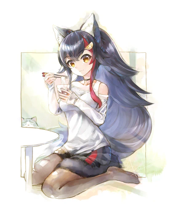 素麺。 #みおーん絵 