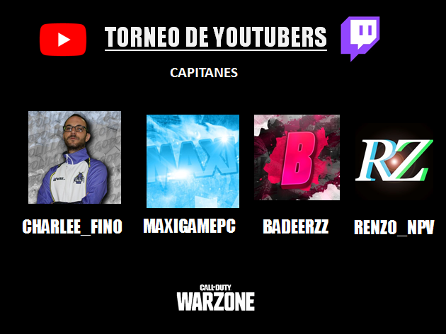HOY A LAS 17:00 TORNEO DE YOUTUBERS DE #Warzone 

Capitanes: @charlee_fino @maxigamepc @Badeerzz <a href="/NpvYt/">nb</a>