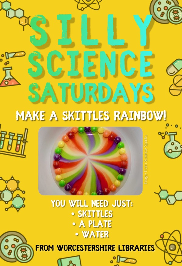 TheHiveWorcs's tweet photo. Make a skittles rainbow! πππ Each Saturday we do simple, silly science experiments using household ingredients. All you need for this experiment is some skittles, a plate, and water! #LibrariesFromHome #SillyScienceSaturdays #STEM #STEAM #SillySquad2020 #SummerReadingChallenge https://t.co/gRCRzuuMRX