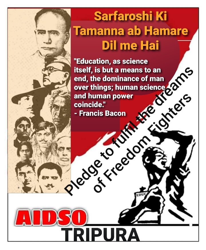 aidsokerala's tweet photo. #independenceDay2020 #freedomstruggle #freedomfighter #patriots #martyr #martyrs #nethaji #bhagatsingh #chandrashekharazad #khudirambose #suryasen #preethilatha #sukhdev #theirdreams #pledge #fight #againstfascism #againstcapitalism #Revolution #AIDSO #aidsokerala https://t.co/7BZsTpl5Ns