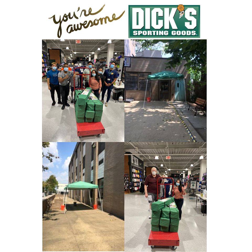 QueensCP's tweet photo. Thanks to our friends at @dickssportingss, @queenscp received a total of TEN(!) tents to monitor QCP staff and individuals before entering our buildings and will be used at our residential houses for safe, socially distant family visits.
#QueensCP #QCP70 #QCPStrong https://t.co/hx6AQfLArZ
