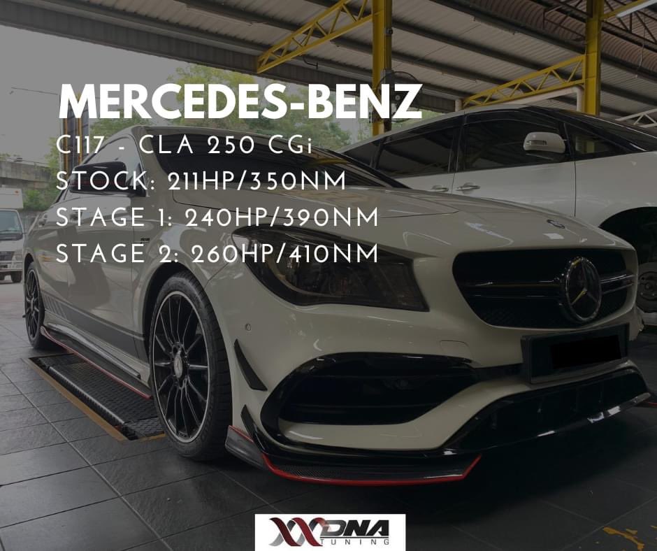 dna_octane's tweet image. Go Faster, Go Smoother in your Mercedes! 

Get the best out of your CLA 250 with our tune!

Stock: 211HP/350Nm
Stage 1: 240HP/390Nm
Stage 2: 260HP/410Nm

#mikesgarage #dnatuning #dnaoctanemotorsport #cla200 #cla250 #cla45 #cla #mercedesbenz #gofastergosmoother #dnatuningmalaysia