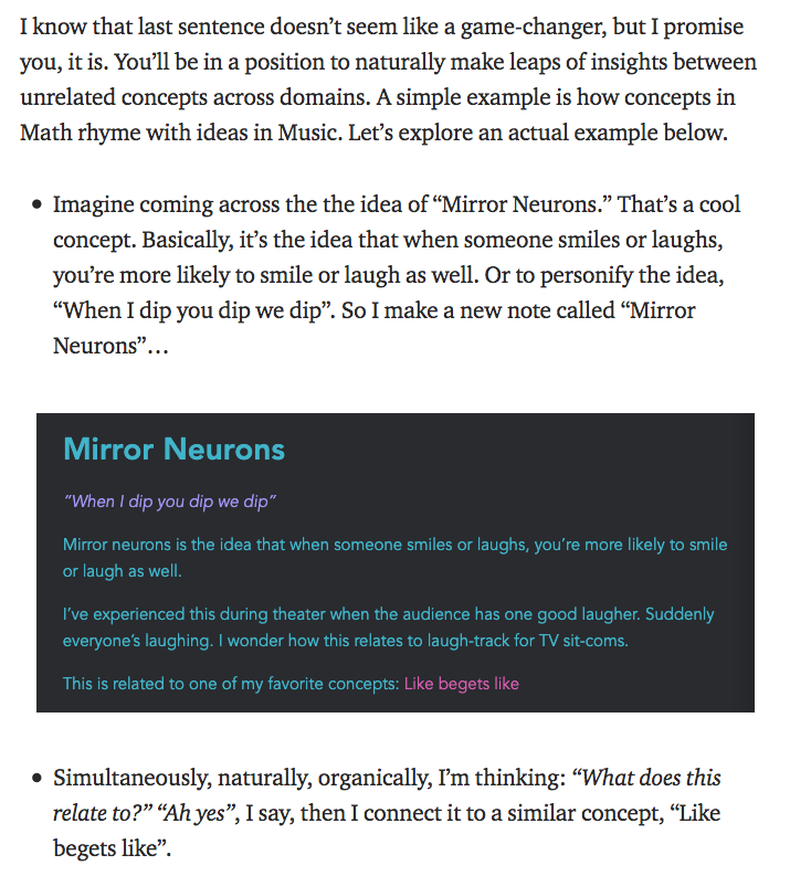 To be fair, perhaps Milo does not have a large enough body of work to evaluate. But this makes me down-weight the usefulness of his technique. But. There is a negative signal in the piece itself. Milo cites ‘mirror neurons’, a highly discredited finding in neuroscience.