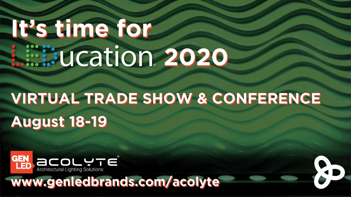 AcolyteLED's tweet photo. Join us next week in the LEDucation Virtual Exhibit Hall to learn more about the latest lighting controls & design trends. Register now for the #LEDucation2020 virtual program: https://t.co/JWF0ZonITb
#GENLEDAcolyte #Acolyte #LEDlighting #LEDs #lightingdesigners #lightingdesign https://t.co/BrC86qBBes