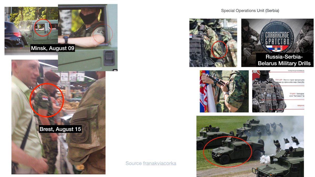 franakviacorka's tweet image. I made my little investigation, it seems the Serbian Special Operations Unit was present and could participate at the protest crackdown in Belarus. Serbian soldiers were also seen in Brest. today.