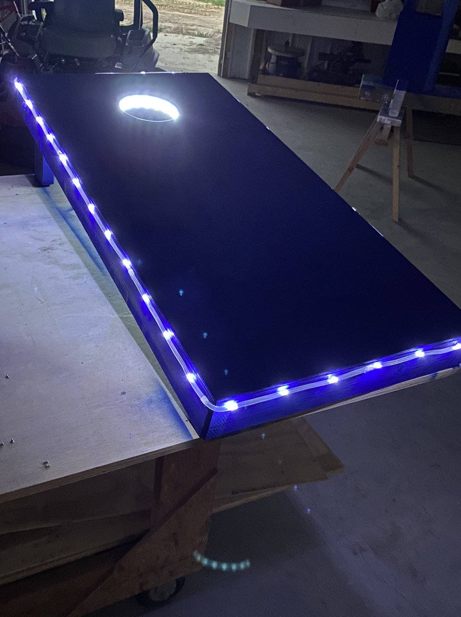 dmc_designs's tweet photo. Custom cornhole boards w/LED lighting for nighttime play.
#CustomMade #SoLit #BuildingInTheBarn #Woodworking #FunProject #DMCDesigns #FamilyBusiness https://t.co/2XLE8o7G5O