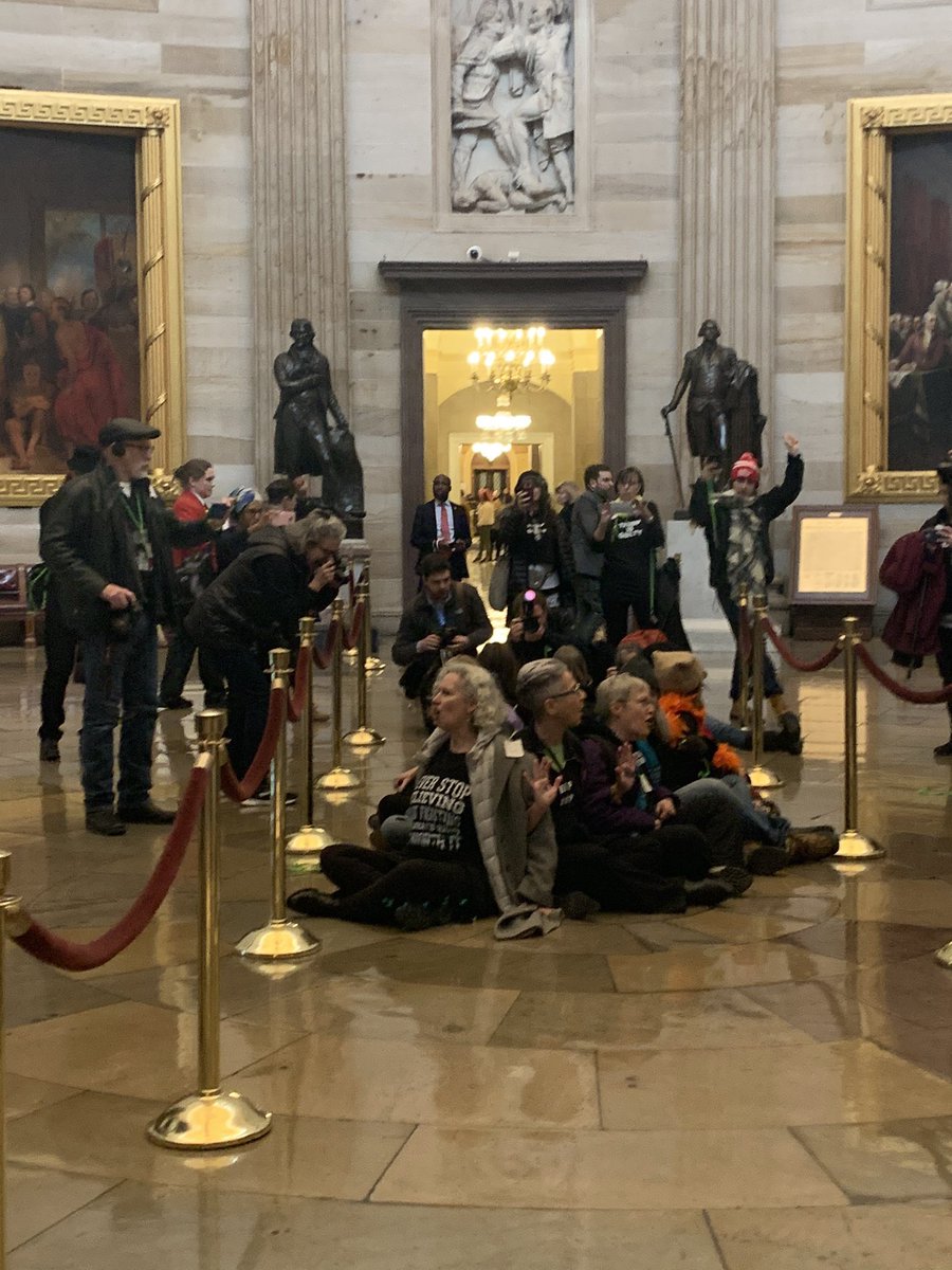postcards4USA's tweet photo. @waltshaub We tried. We parked ourselves in the Rotunda where Senators walk through - right where John Lewis was later laid in State. We were there for a month before. We hoped thousands would come. They didn’t. On the day they didn’t #ImpeachTrump @Remove_TrumpNow, there was the #Rotunda10 https://t.co/0MIq1wxAvG