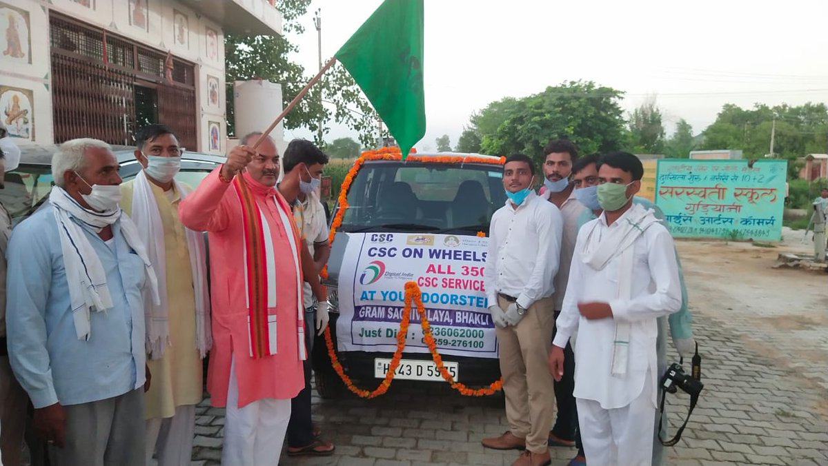 dmjagdeep's tweet photo. CSC ON WHEELS inaugurated By Laxman singh Yadav ji (MLA KOSLI) CSC celebrating Independence day.
Grand Celebration at CSC
@csconwheels #csconwheels @csccandoanything #cscrewari @cscvlerewari https://t.co/rIU9gBbMk1