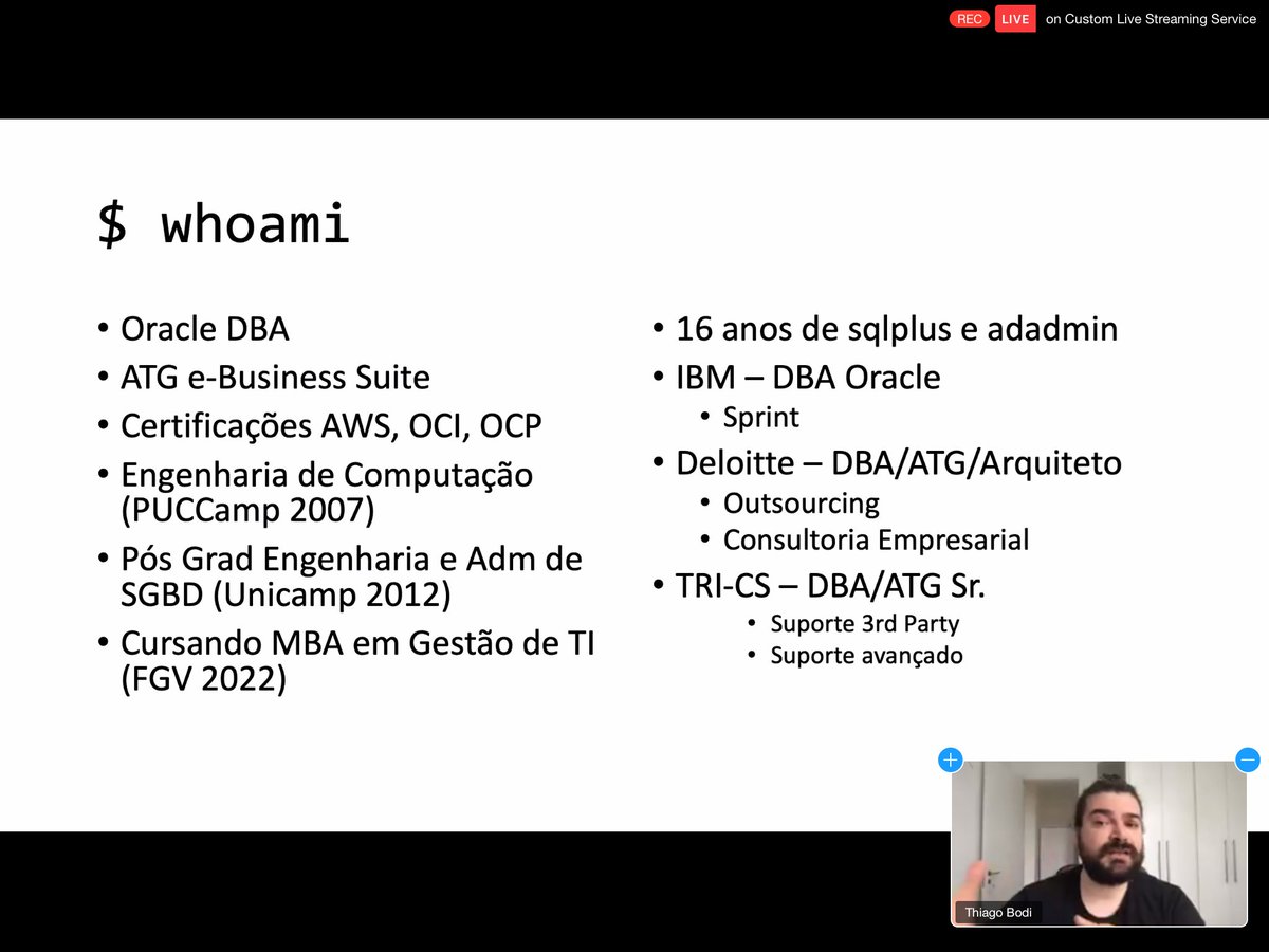 guob_oficial's tweet image. Introduction to Active Session History interface com @thiagobodi #guobtechday