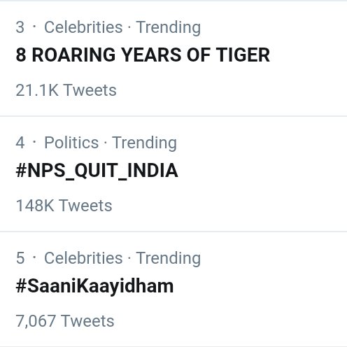 i_yogesh22's tweet photo. SALMANIA - THE BIGGEST!
Our Tag "8 ROARING YEARS OF TIGER" Is Trending Nationwide On 3rd Position With Around 22K Tweets In Just 40 Minutes!
The Power of Biggest Fanbase of India, The ROARING and Victorious #SalmanKhan Fanbase!
#8YearsOfEkThaTiger https://t.co/IoeJ4FjRWw