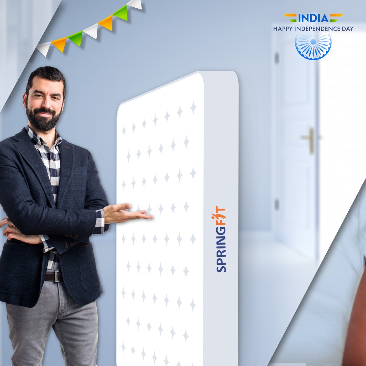 SpringfitSleep's tweet photo. This Independence Day, bring home a #Springfit #Mattress & get freedom from all your sleep problems.
#Sleepfitstayfit #highoncomfort #6hoursofcompletesleep #sleep #Certiguard #stayhomestaysafe #independenceday #15august #freedom #india #freedomtosleep #peaceofmind https://t.co/ynu4ojXEpk