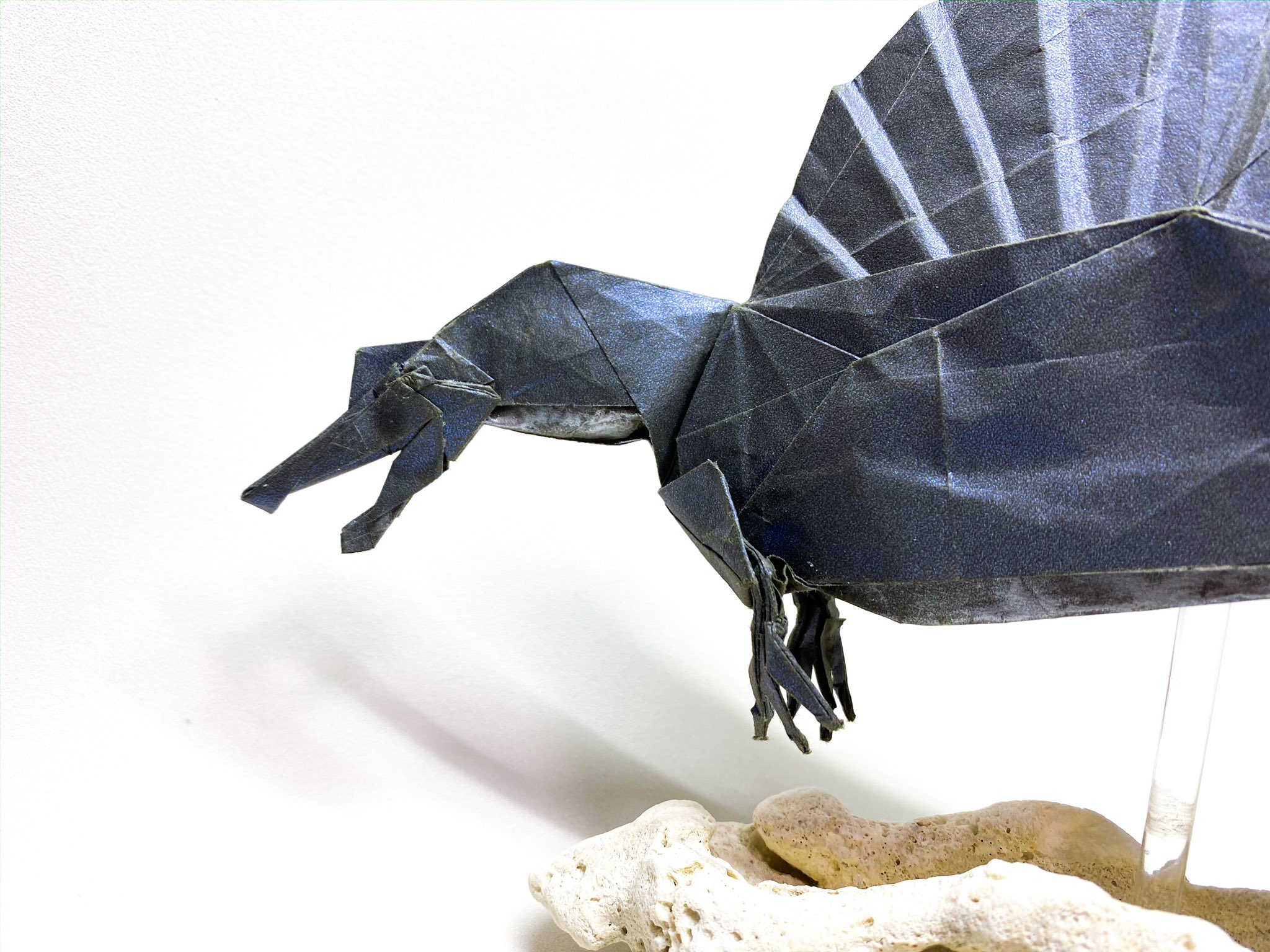 恐竜折り紙】スピノサウルスの折り方【origami / Spinosaurus