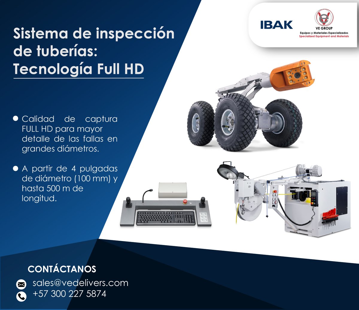 VeGroup_Co's tweet photo. La #tecnología ha revolucionado la forma de hacer las cosas.
¿Ya sabes como funciona el sistema de inspección de tuberías? #VeGroup #IBAK #infrastructure
Ingresa a https://t.co/iKa6Q6iCjV y descubre lo que tenemos preparado para ti. @IBAK https://t.co/bUdf7dpwuI