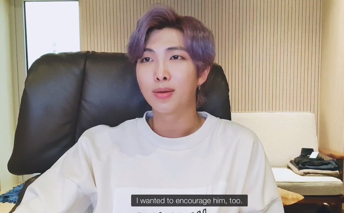 namjoon talked about how moon lyrics were so warm when he received the draft from seokjin for the first time and thought about how deep his love for army