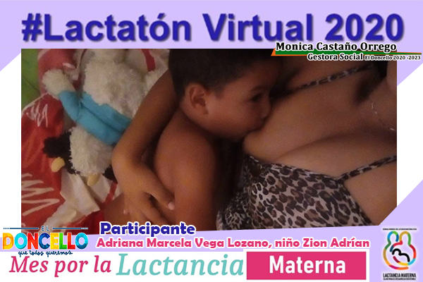 AlcalDoncello's tweet photo. Adriana Marcela Vega Lozano  participante del Concurso #Lactatón Virtual 2020. https://t.co/Q4s5QOBlaR