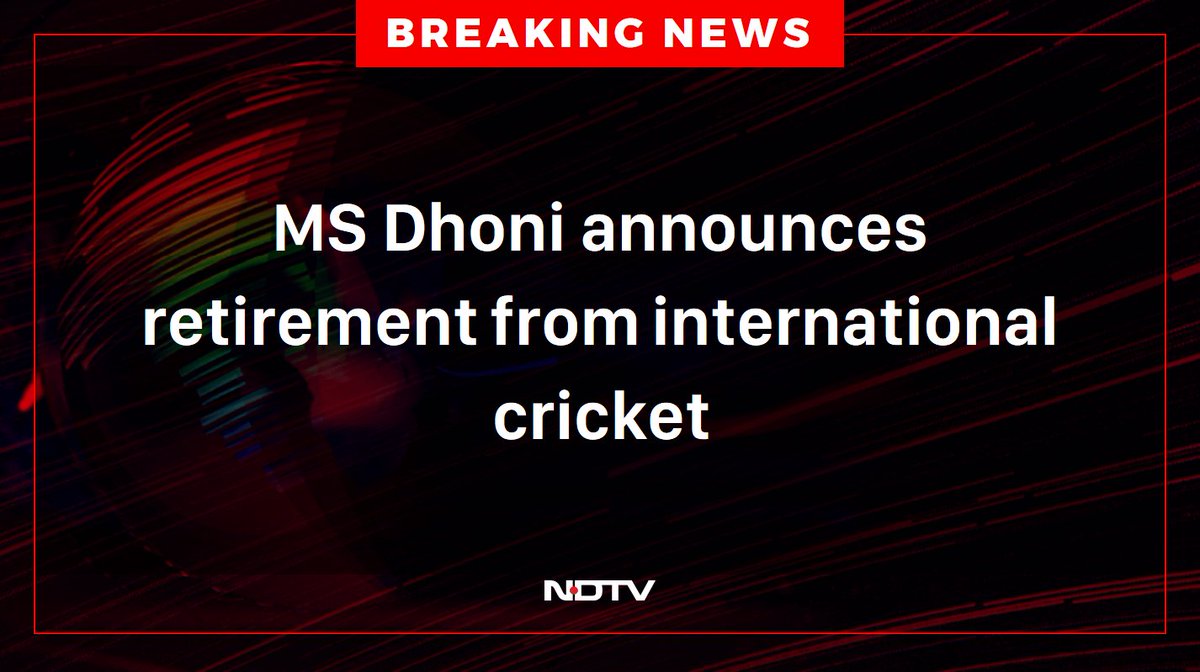 ndtv's tweet image. #MSDhoni