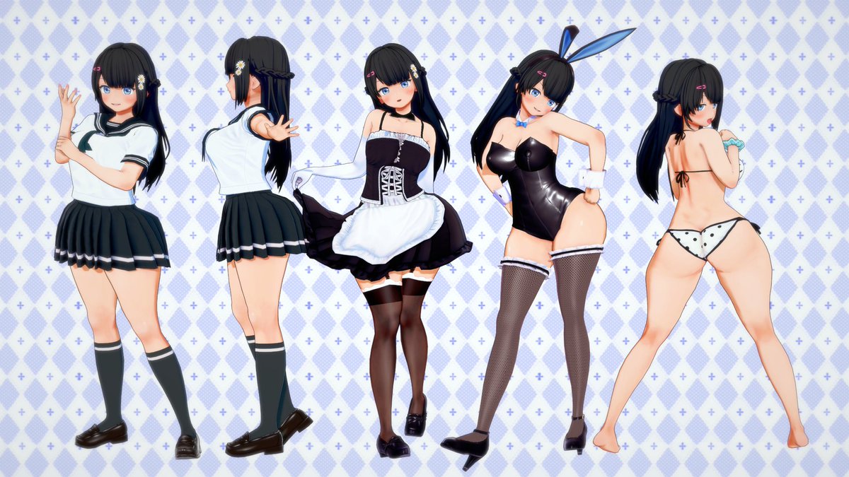 さっきのSSにもいるけれどうちの子リメイクした
やっぱ黒髪ロングは王道って感じする
※SD拝借しました

#コイカツ 